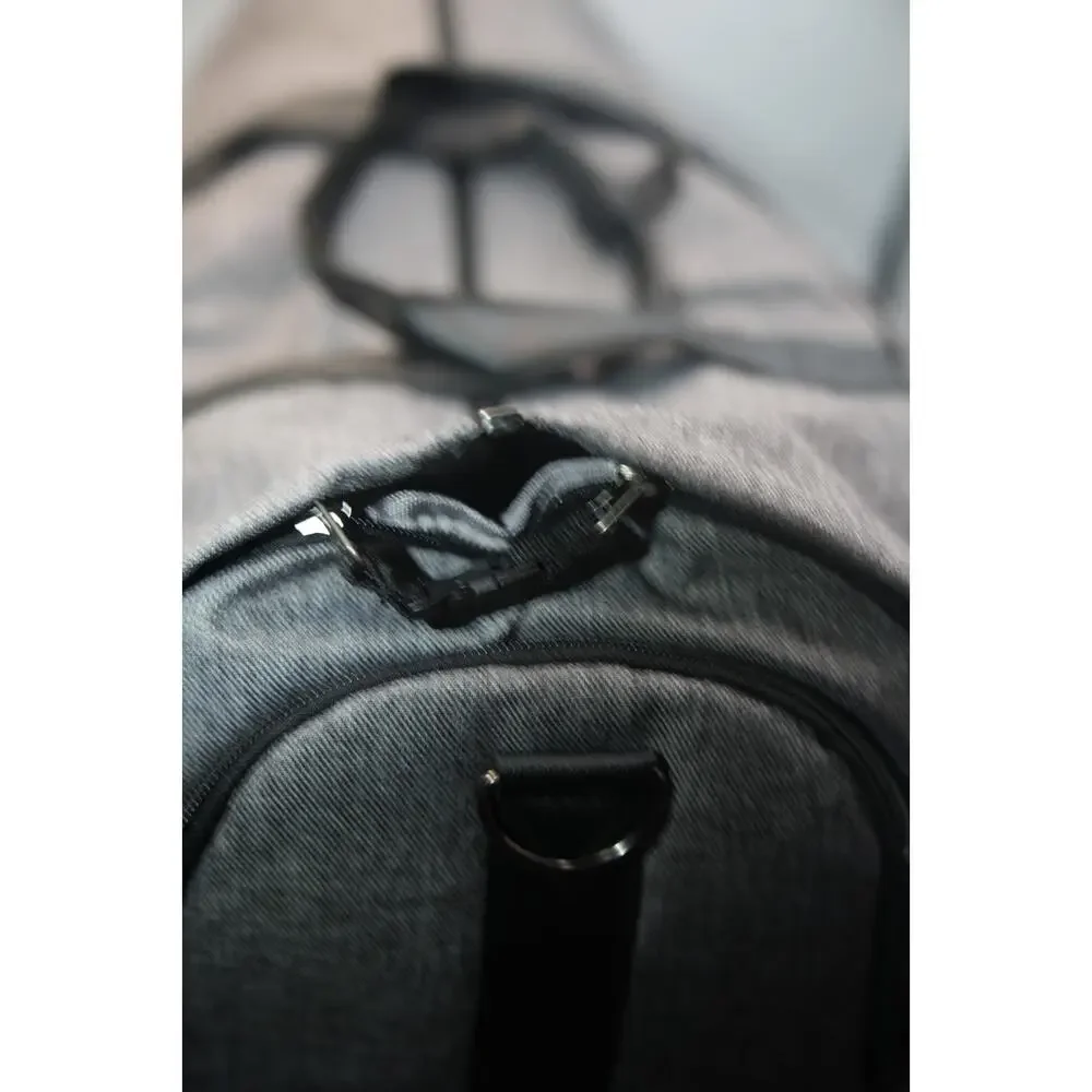 Large Black Garment‎ Bag with Shoulder Strap & Zip Pockets | Travel Suit Carrier